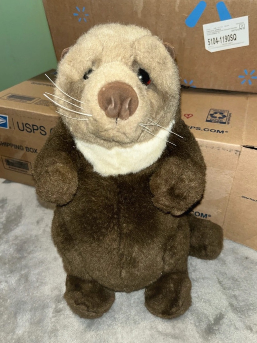 Vintage otter plush stuffed anima